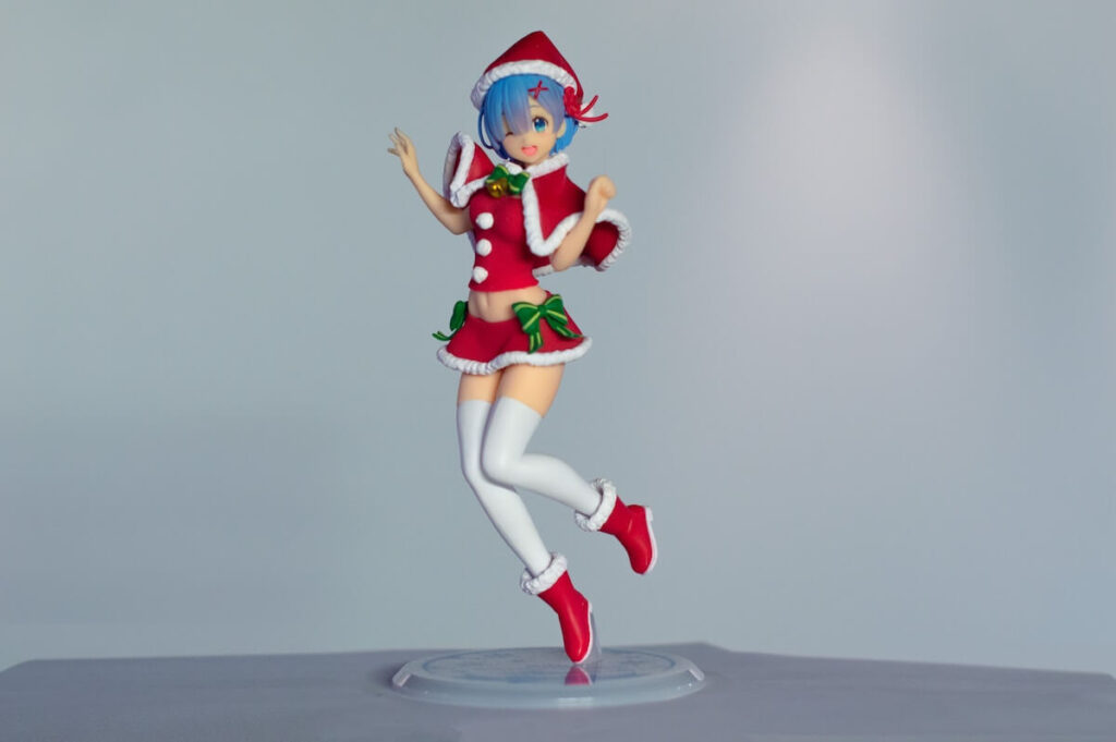 "Rem" figurine from "Re:Zero" in Christmas outfit