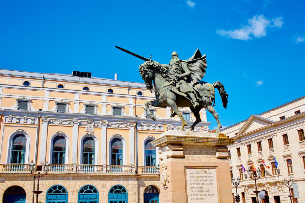 Cid Campeador statue in Burgos, Spain