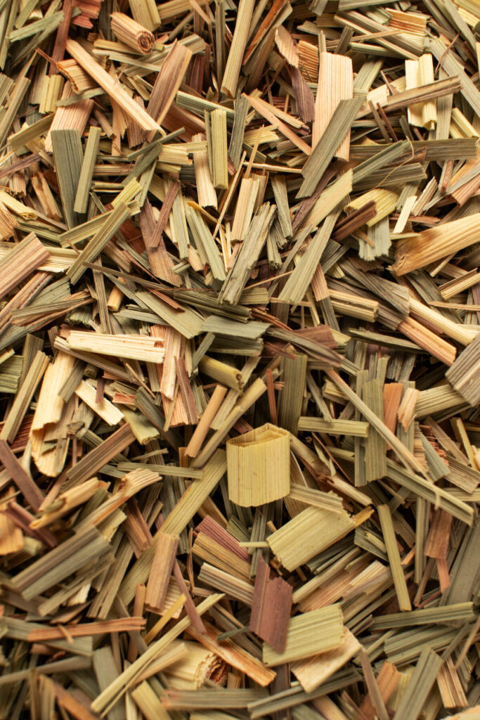 Dried lemongrass closeup