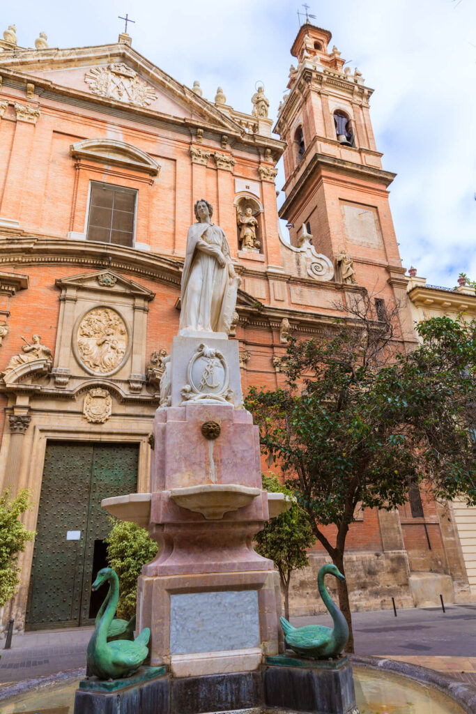 Valencia Santo Tomas church in Plaza San Vicente Ferrer Spain