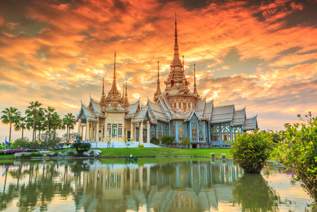panoramic view of temple in Thailand