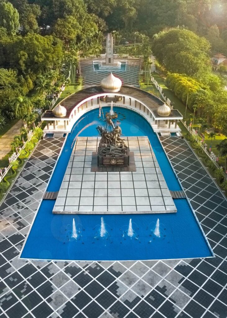 aerial view of Tugu Negara Malaysia