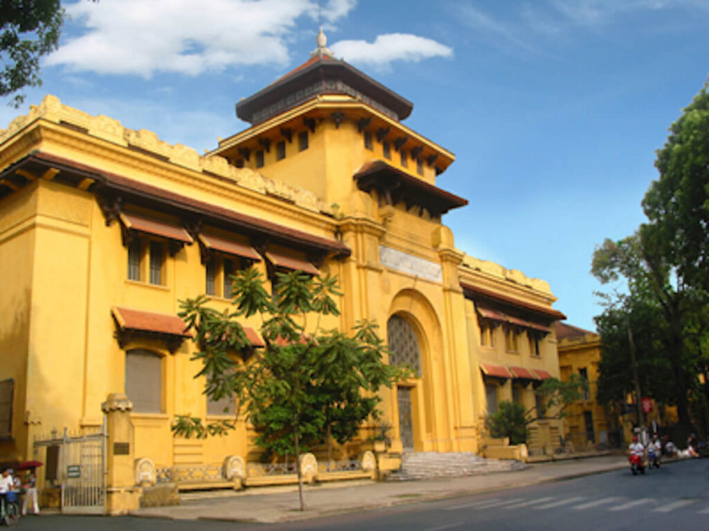 facade of the Vietnam National University in Hanoi