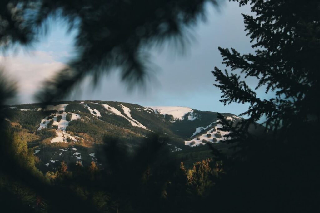 Ski resort of Avon as seen from valley