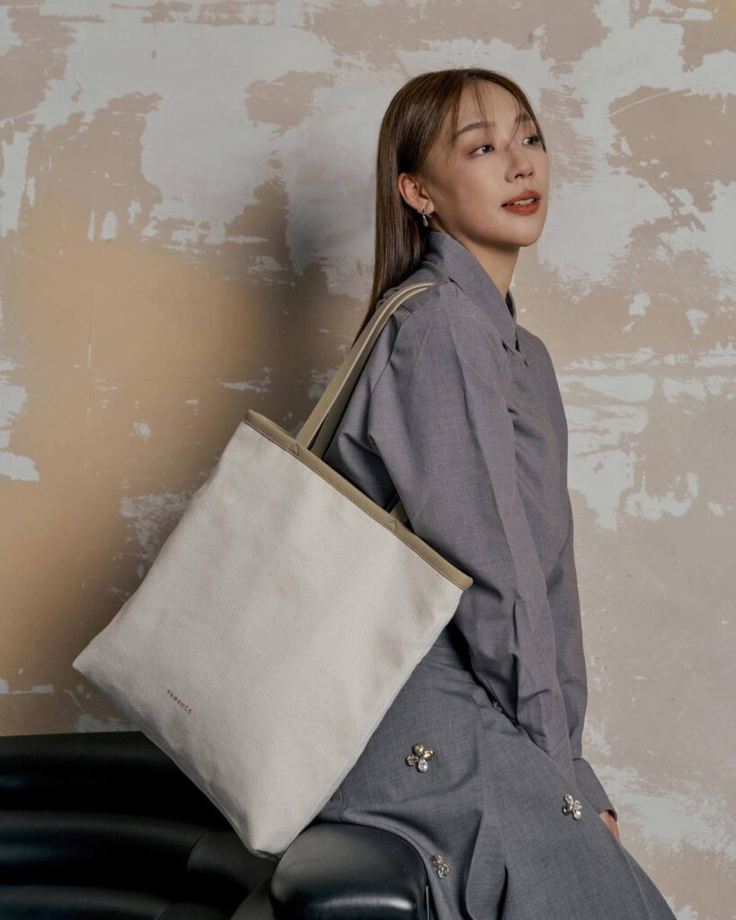 model posing for Hong Kong brand Femance