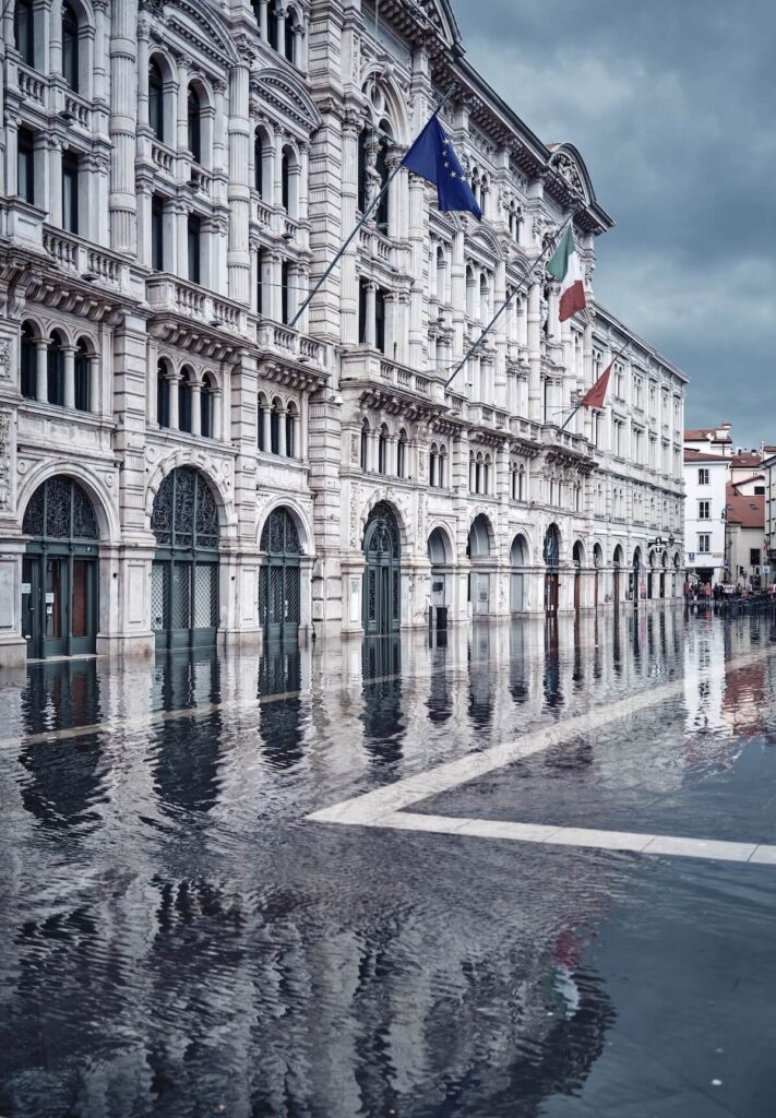 flood at Piazza Unita D’ Italia