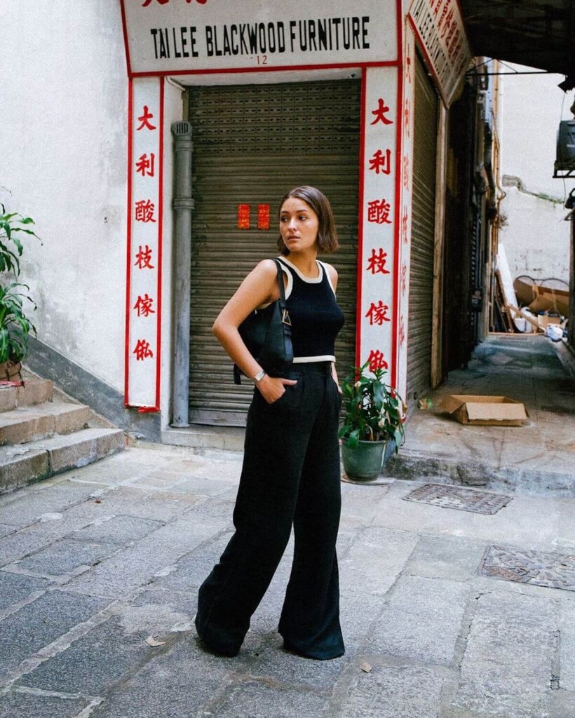 model posing for Hong Kong brand Parallel51