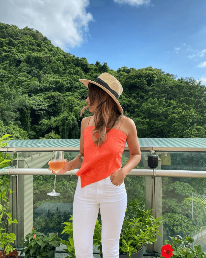 model posing for Hong Kong brand Soie