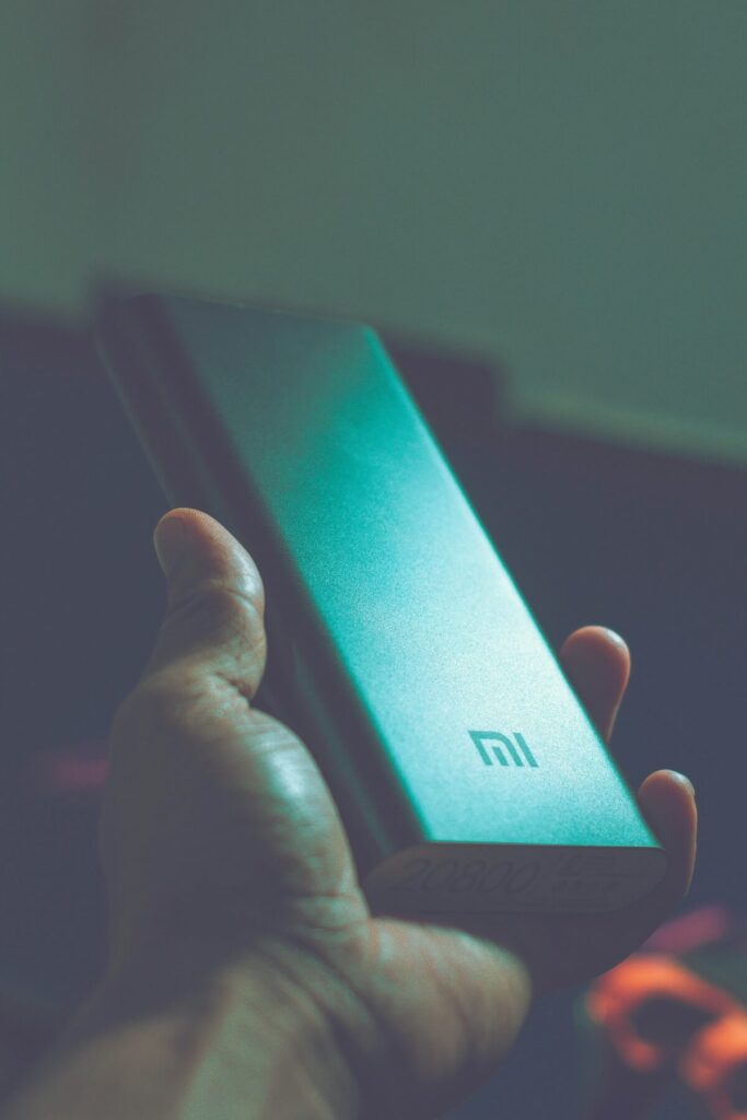 person holding power bank
