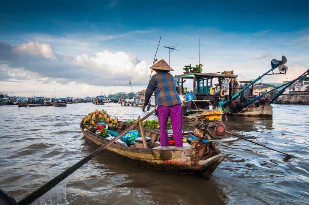 floating market in Can Tho