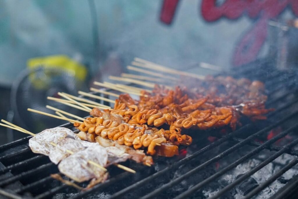 skewered meats and innards