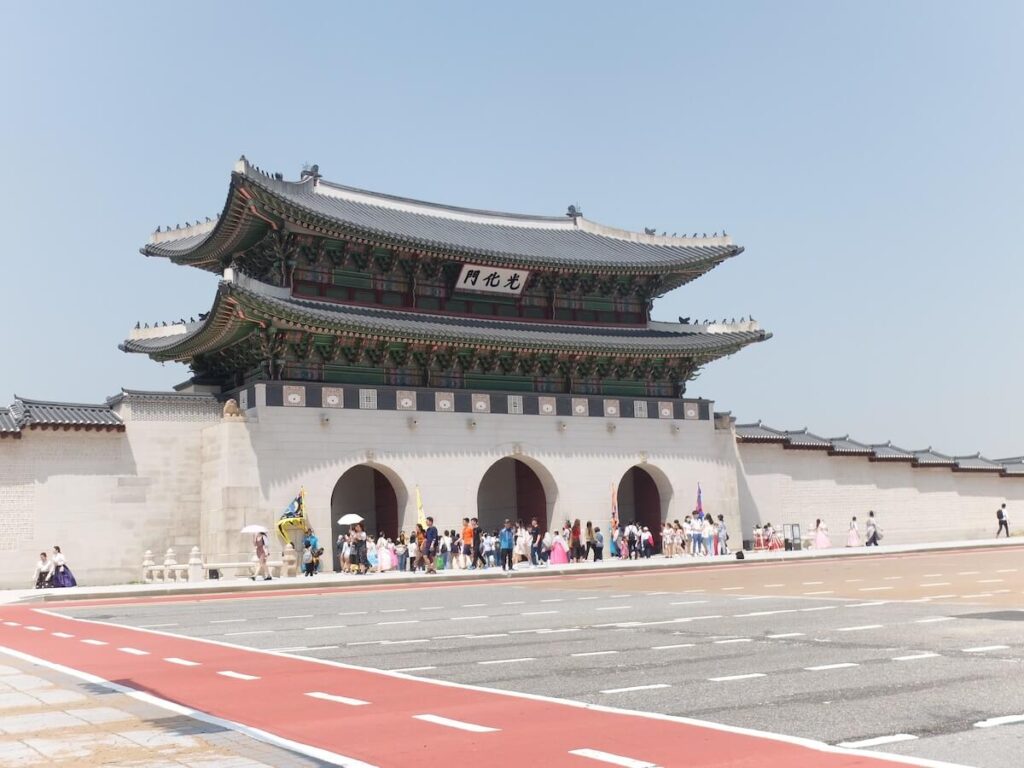 Gwanghwamun Gate, the entrance to Gyeongbokgung Palace