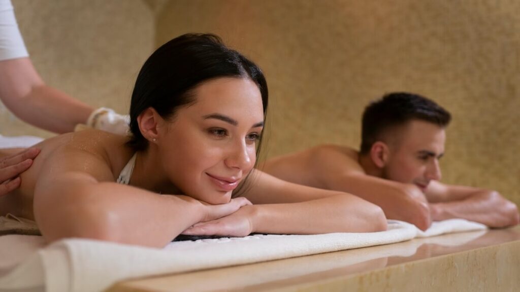 couple having a massage