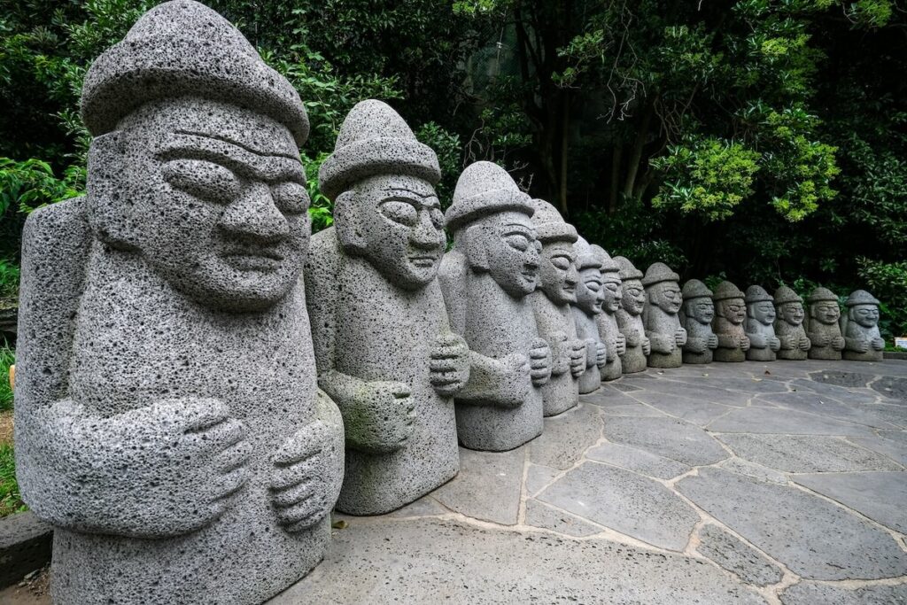 Dol Hareubang statues in Jeju