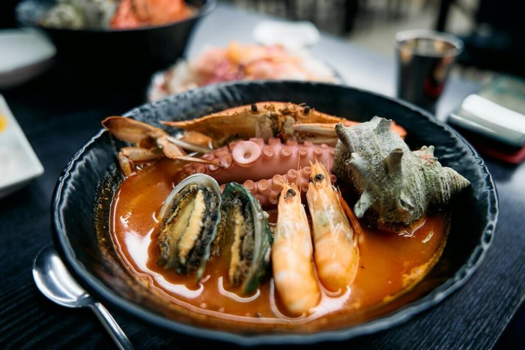 spicy seafood stew in Jeju
