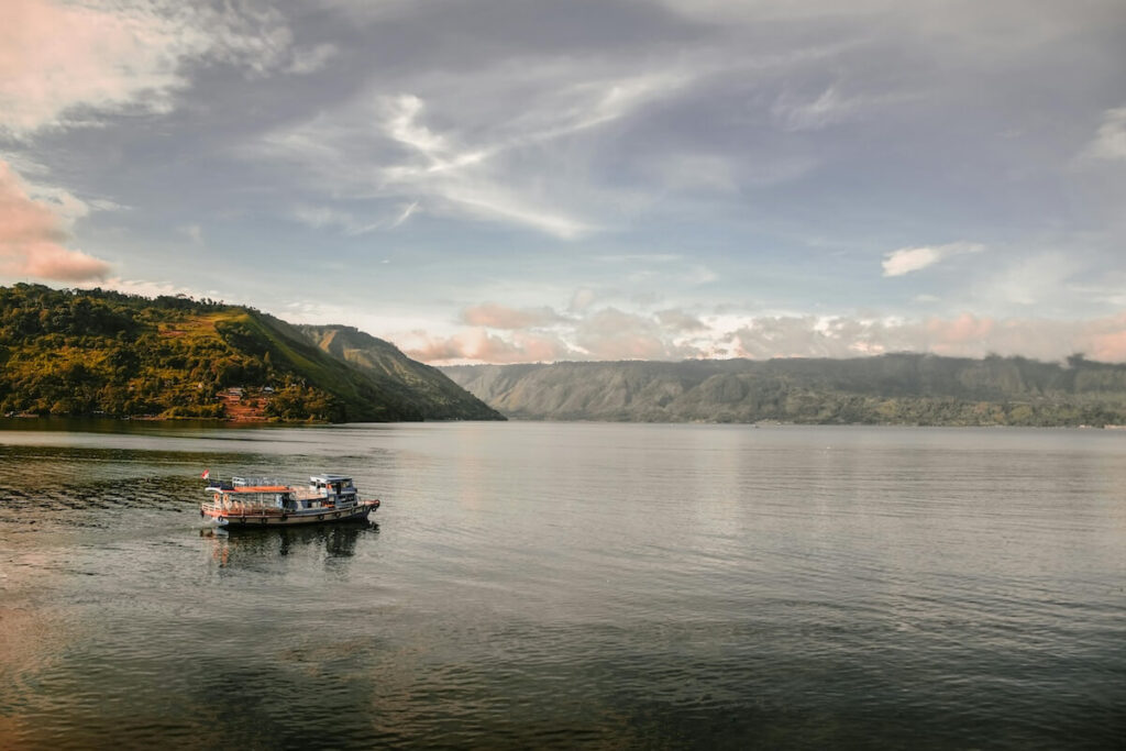 panoramic view of Lake Toba
