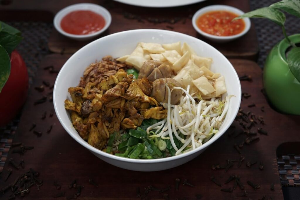 Indonesian dish on table