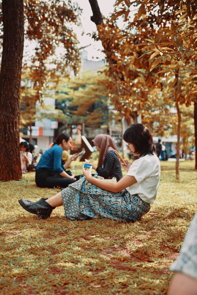 people in a park in Jakarta