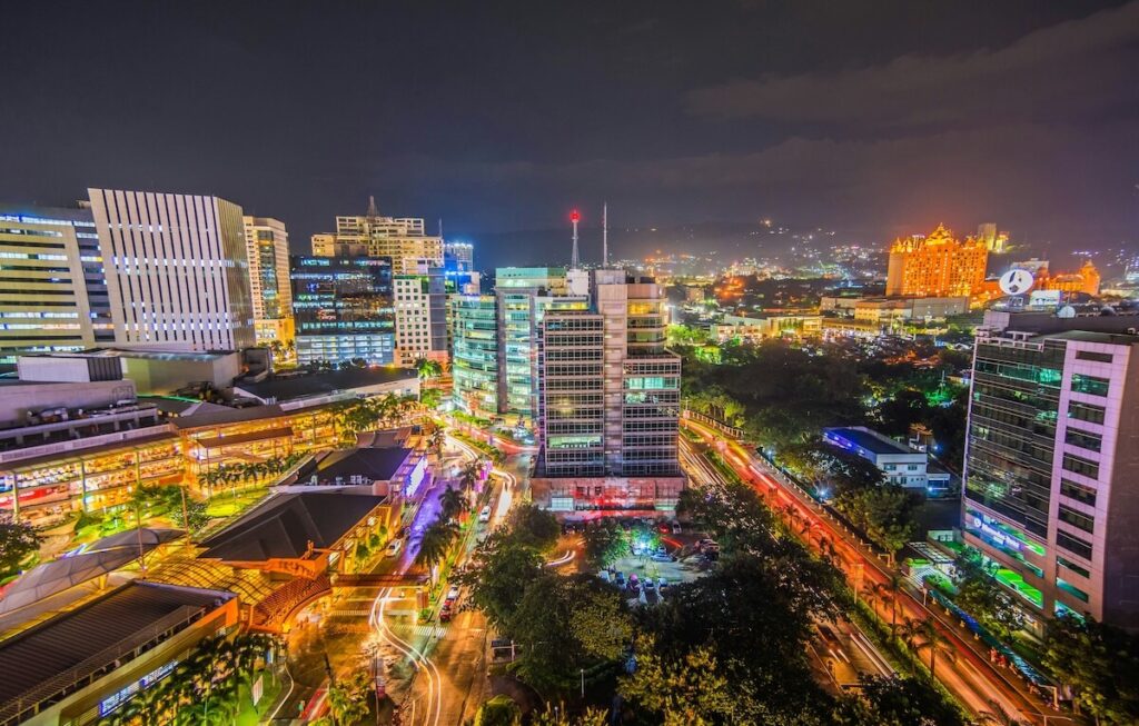Cebu Business District at night