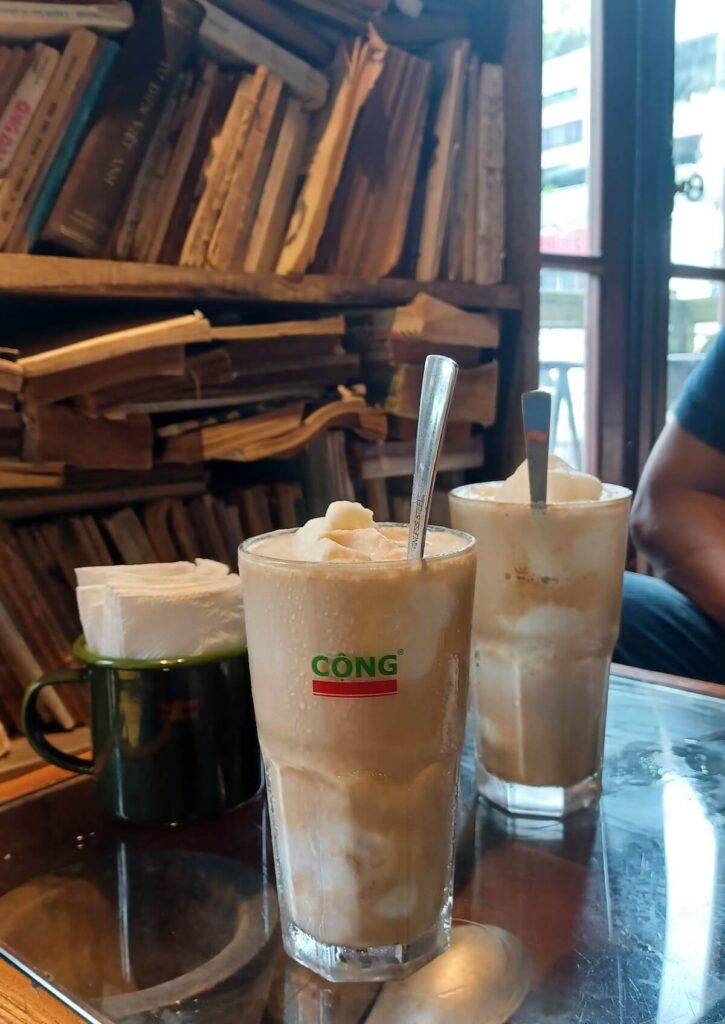 Coconut coffee at Cong Caphe