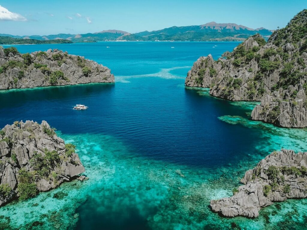 aerial view of Kayangan Lake in Coron, Palawan