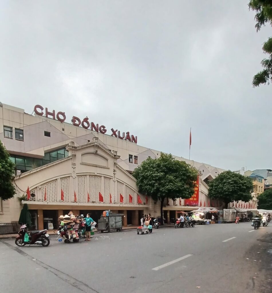 outside Dong Xuan Market
