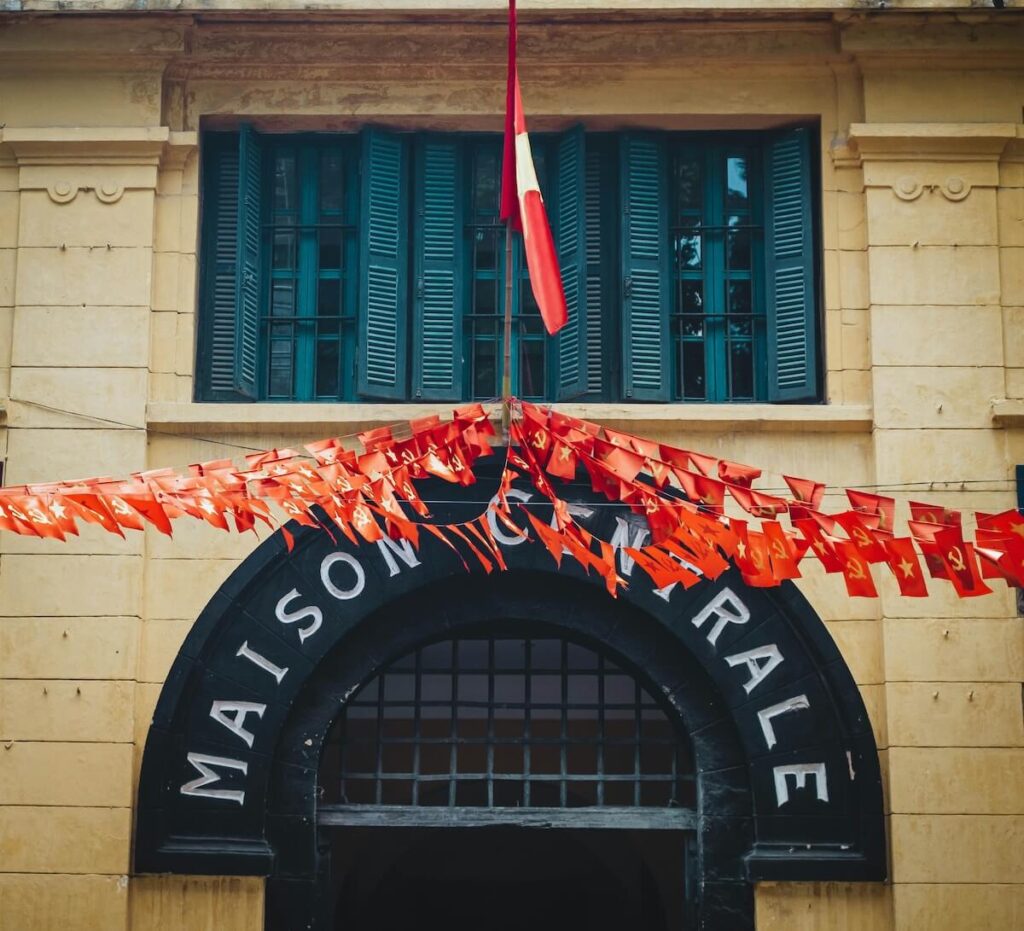 outside Hoa Lo Prison