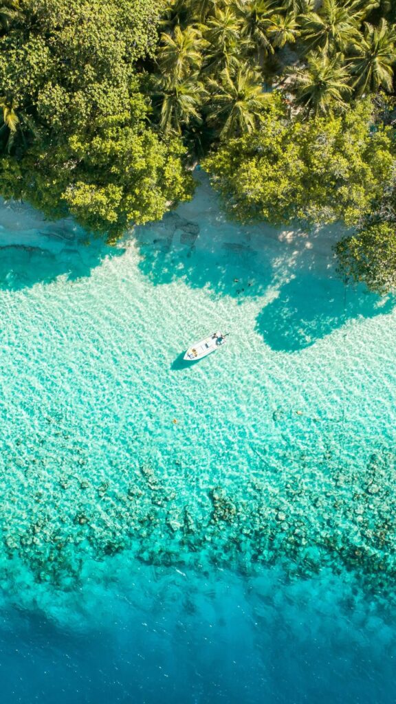turquoise waters in the Maldives