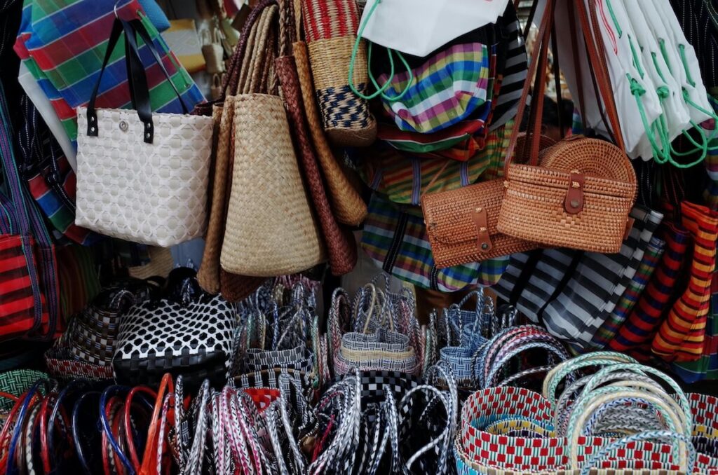 assortment of modern bayongs and other bags