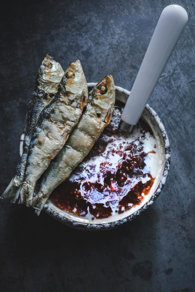tuyo (dried fish) and champorado