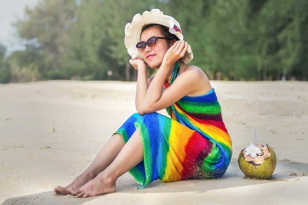 woman wearing sarong