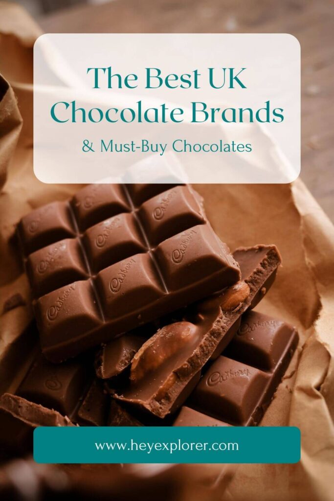 the best UK chocolate brands pinterest image