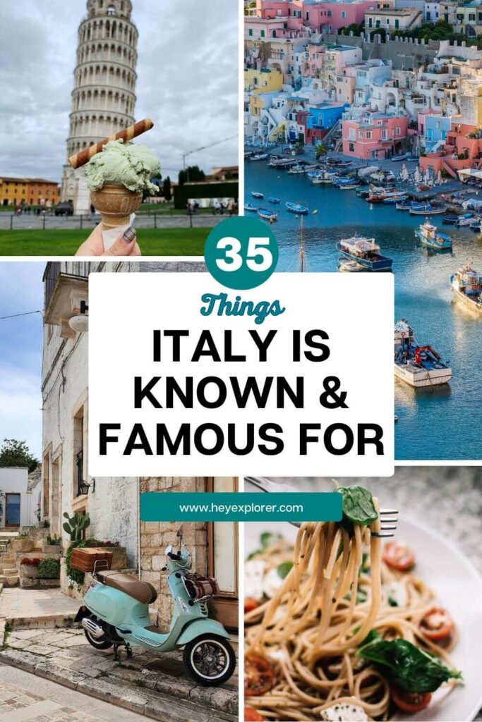 What is Italy known and famous for pinterest image