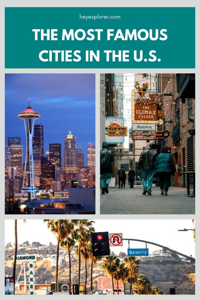 famous cities in the US pinterest image