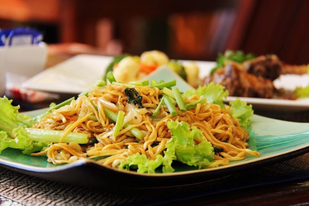 noodle dish in Siem Reap