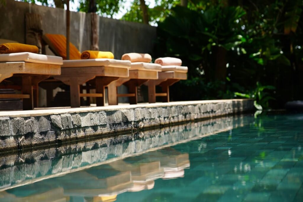 luxury hotel pool in Siem Reap