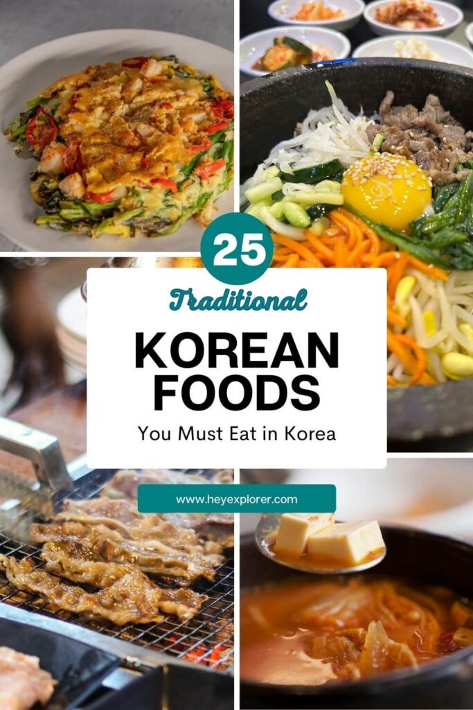 traditional Korean foods pinterest image
