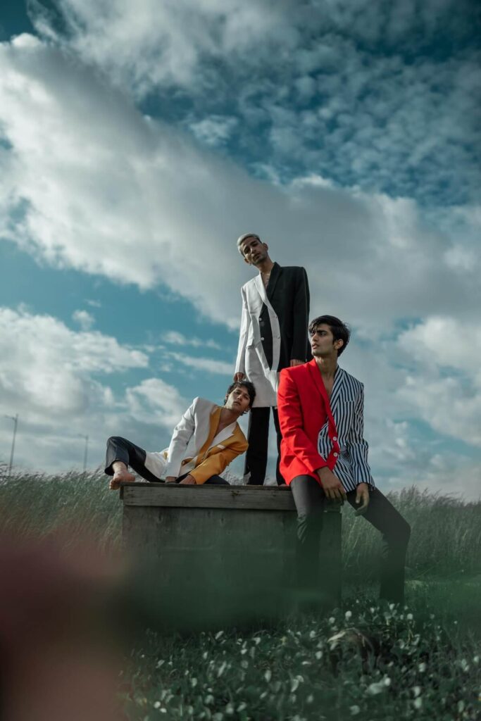 models posing for camera