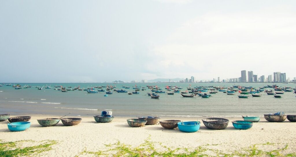 panoramic view of a beach in Da Nang