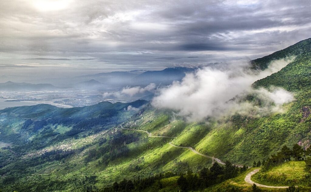 aerial view of Hai Van Pass