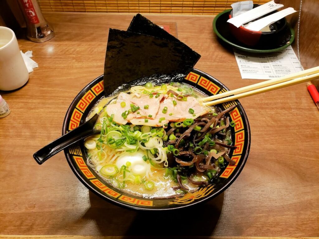 bowl of ramen at Ichiran Ramen