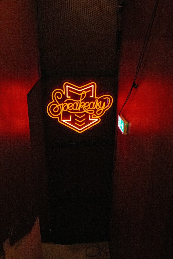 Speakeasy bar sign