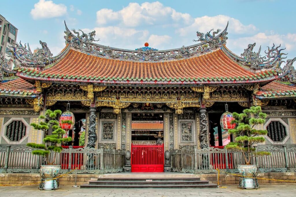 facade of Longshan Temple in Taipei