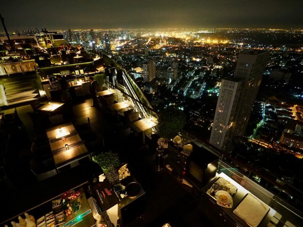 aerial view of Vertigo & Moon Bar in Banyan Tree Bangkok