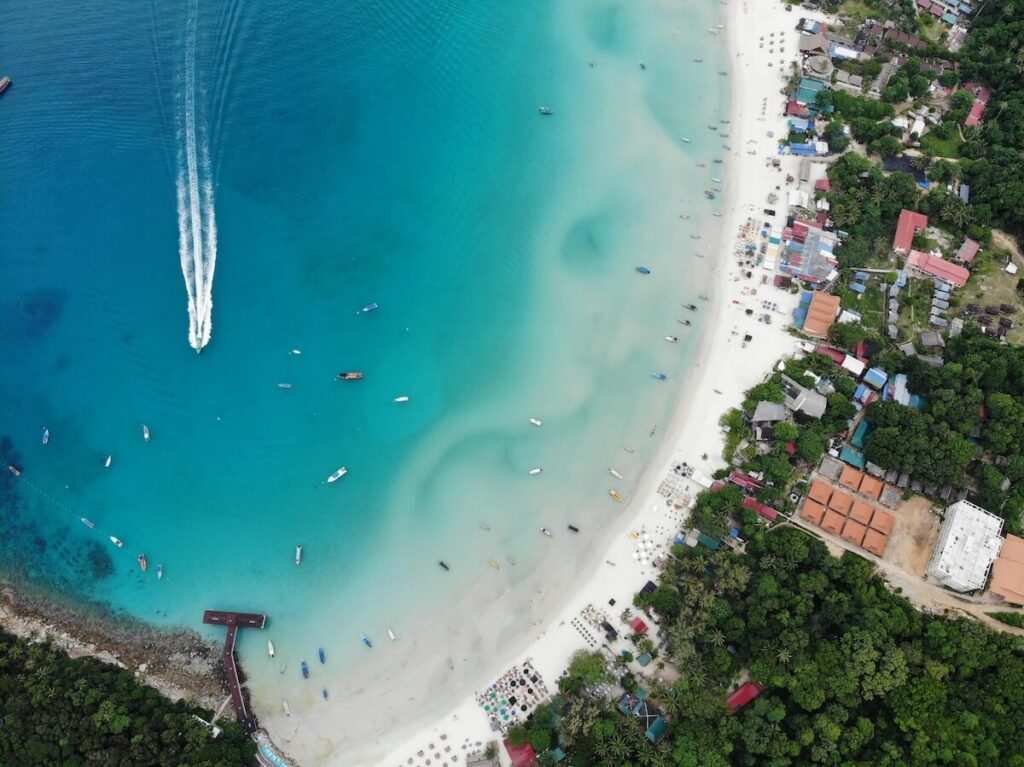 aerial view of Long Beach in Malaysia