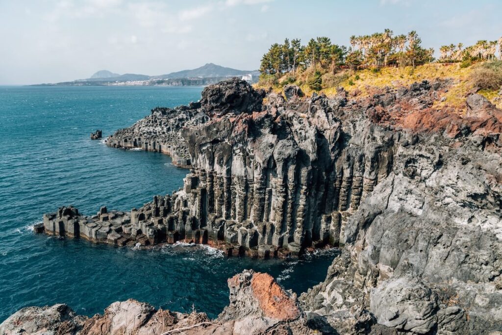 aerial view of Jusangjeolli Cliff
