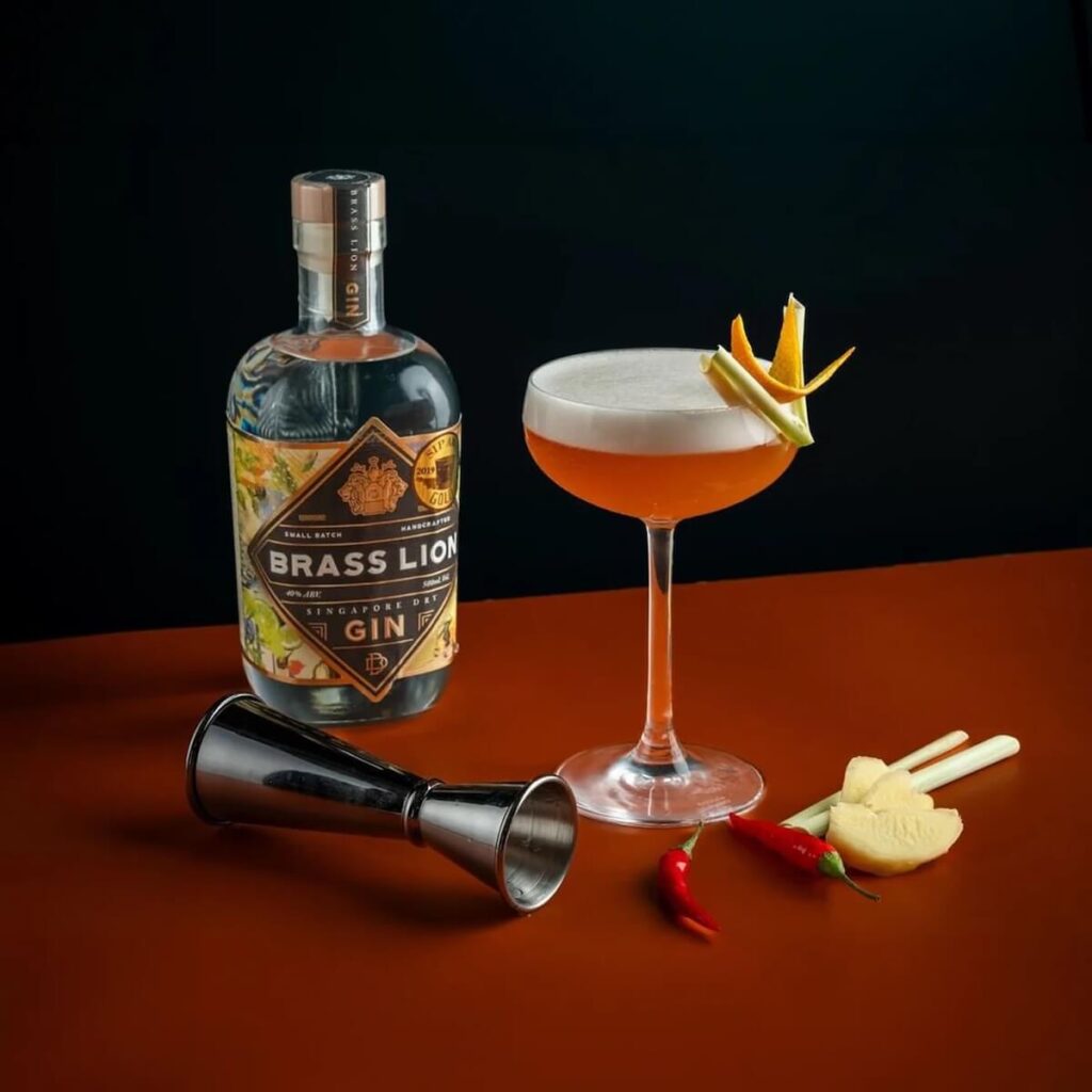 Brass Lion Gin from Singapore