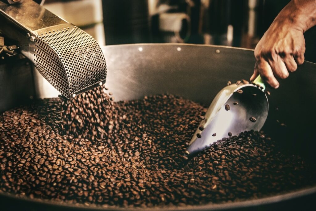 coffee beans roasting