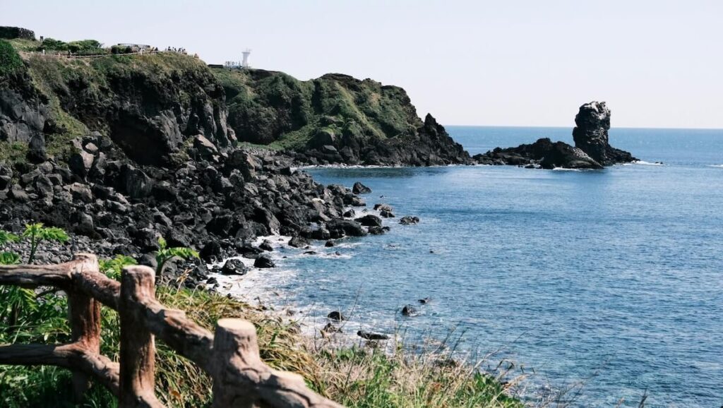 Jeju's rocky shore