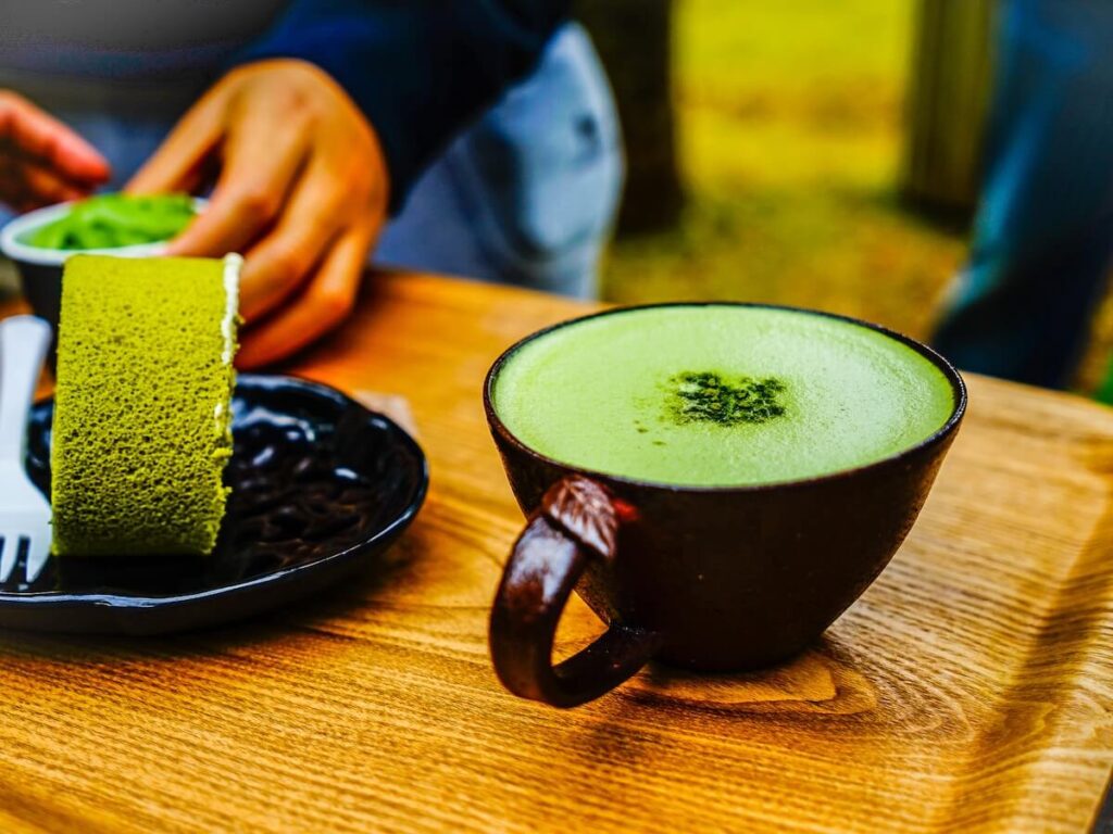 Green tea cake and matcha from Osulloc